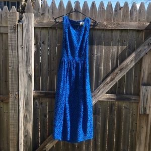Blue lace Urban Outfitters dress, half open back